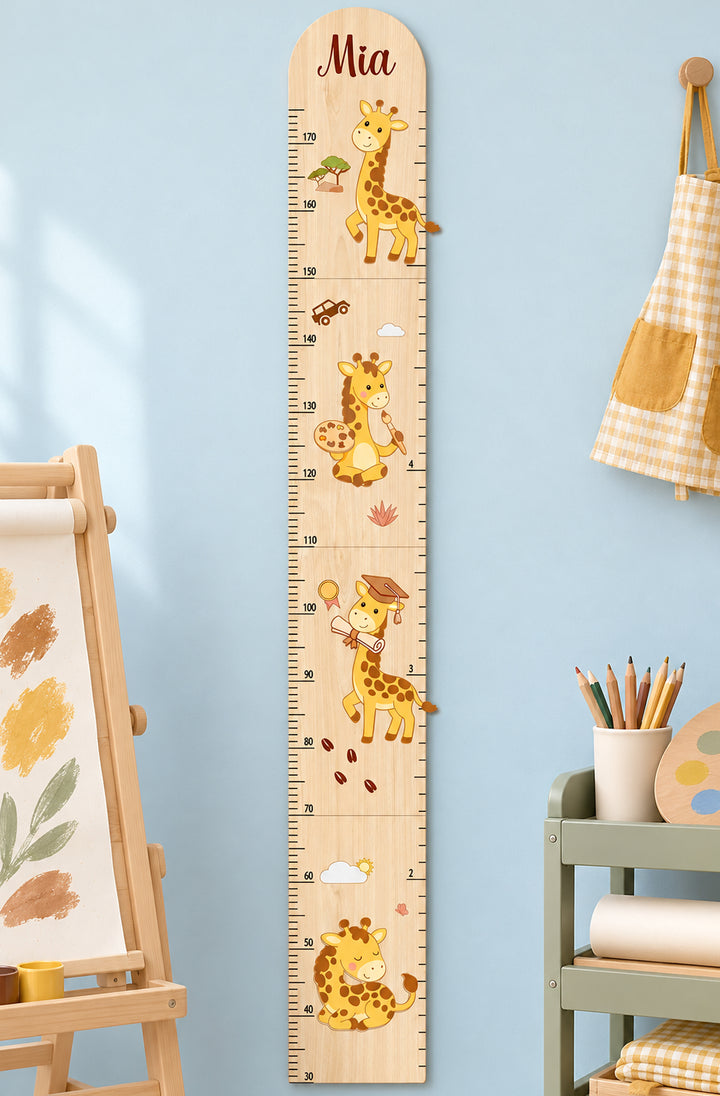 Personalized Wooden Giraffe DIY Growth Chart Woodemon