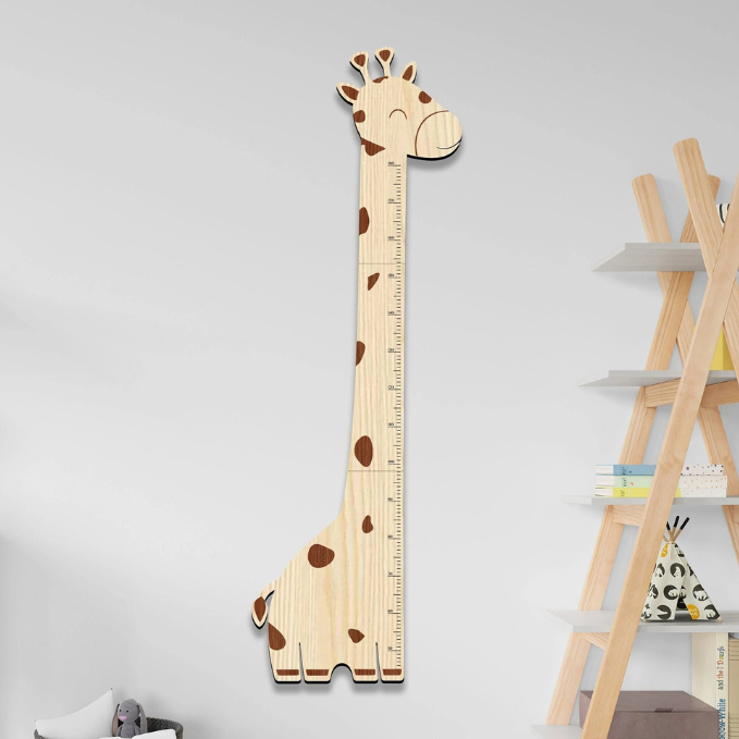 Personalized Name Custom Wooden Baby Growth Chart on the Wall