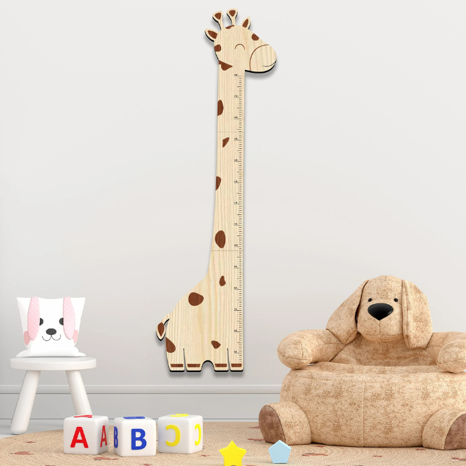 Personalized Name Custom Wooden Baby Growth Chart in the Nursery