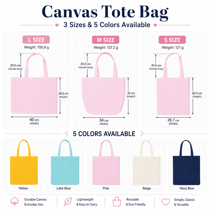 Personalized Embroidered Name Canvas Tote Bag with Decorative Badges sokidsun