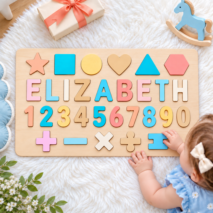 Personalized Educational Wooden Name Puzzle woodemon