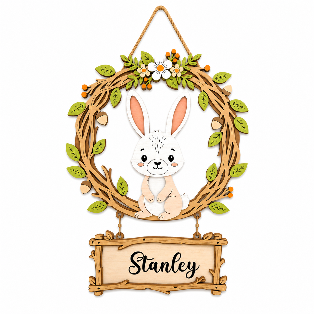 Personalized Bunny Nursery Name Sign