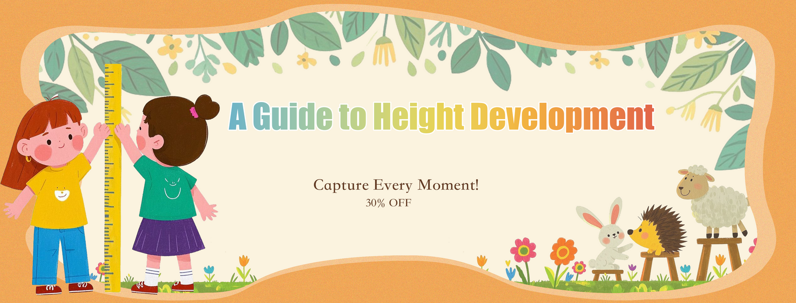 Personalized Wooden Height Ruler Banner