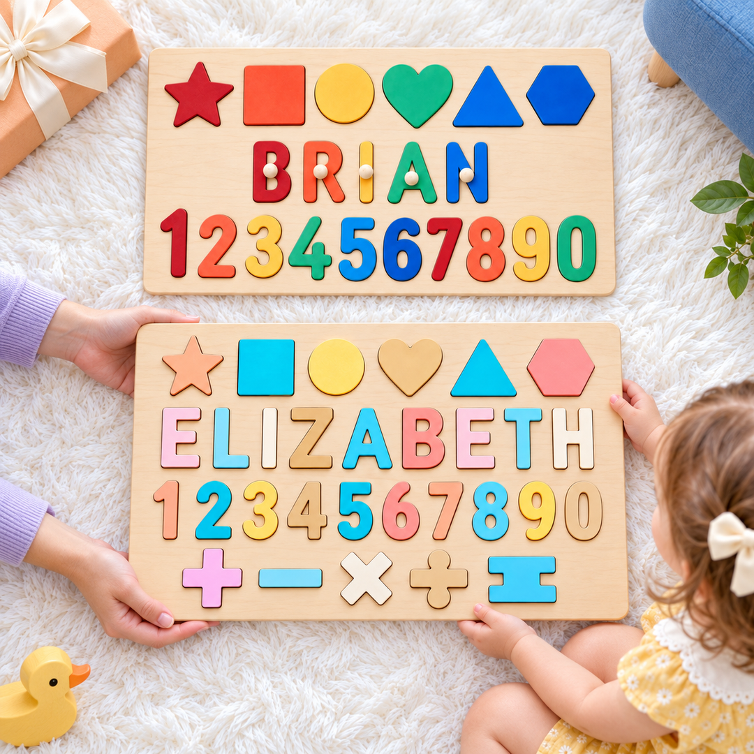 Personalized Educational Wooden Name Puzzle woodemon