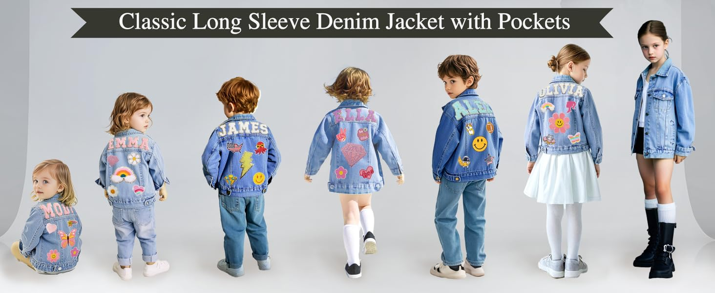 Personalized Kids Denim Jacket With their Name