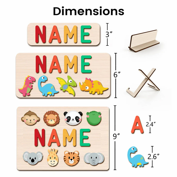 Personalized Wooden Baby Name Puzzle - Size (Dimensions))