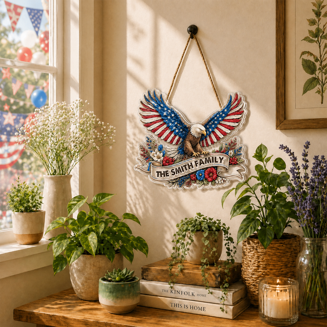 Personalized USA Eagle Acrylic Name Sign