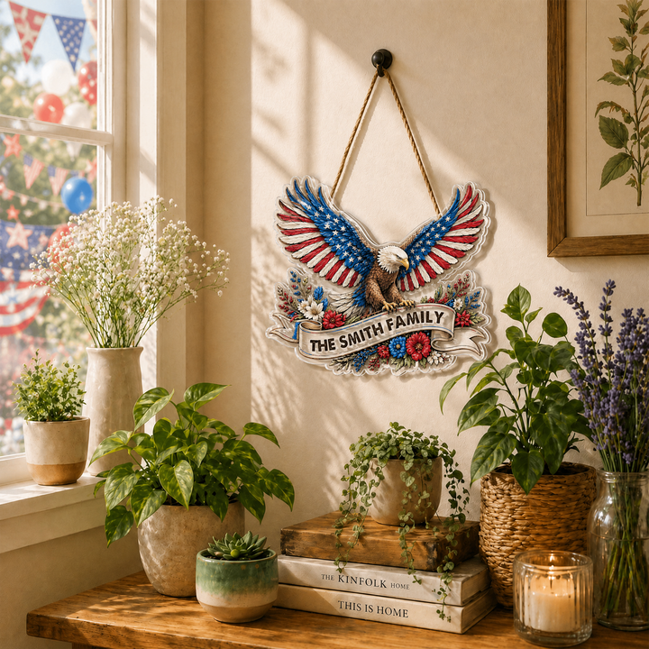 Personalized USA Eagle Acrylic Name Sign