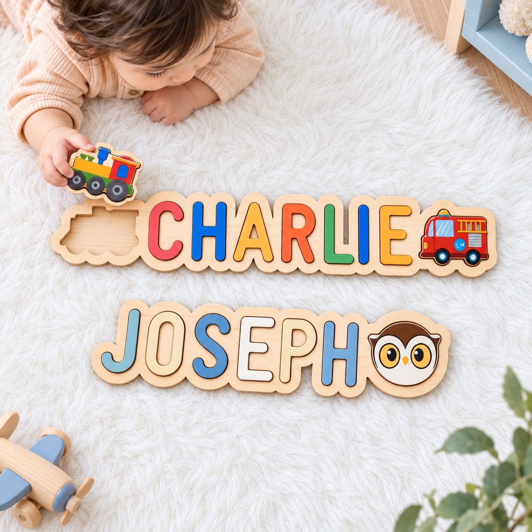 Wooden Name Puzzle For Baby Woodemon