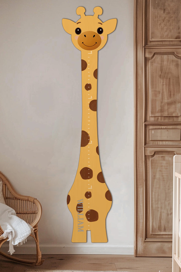 Personalized Wooden Giraffe Growth Chart Ruler