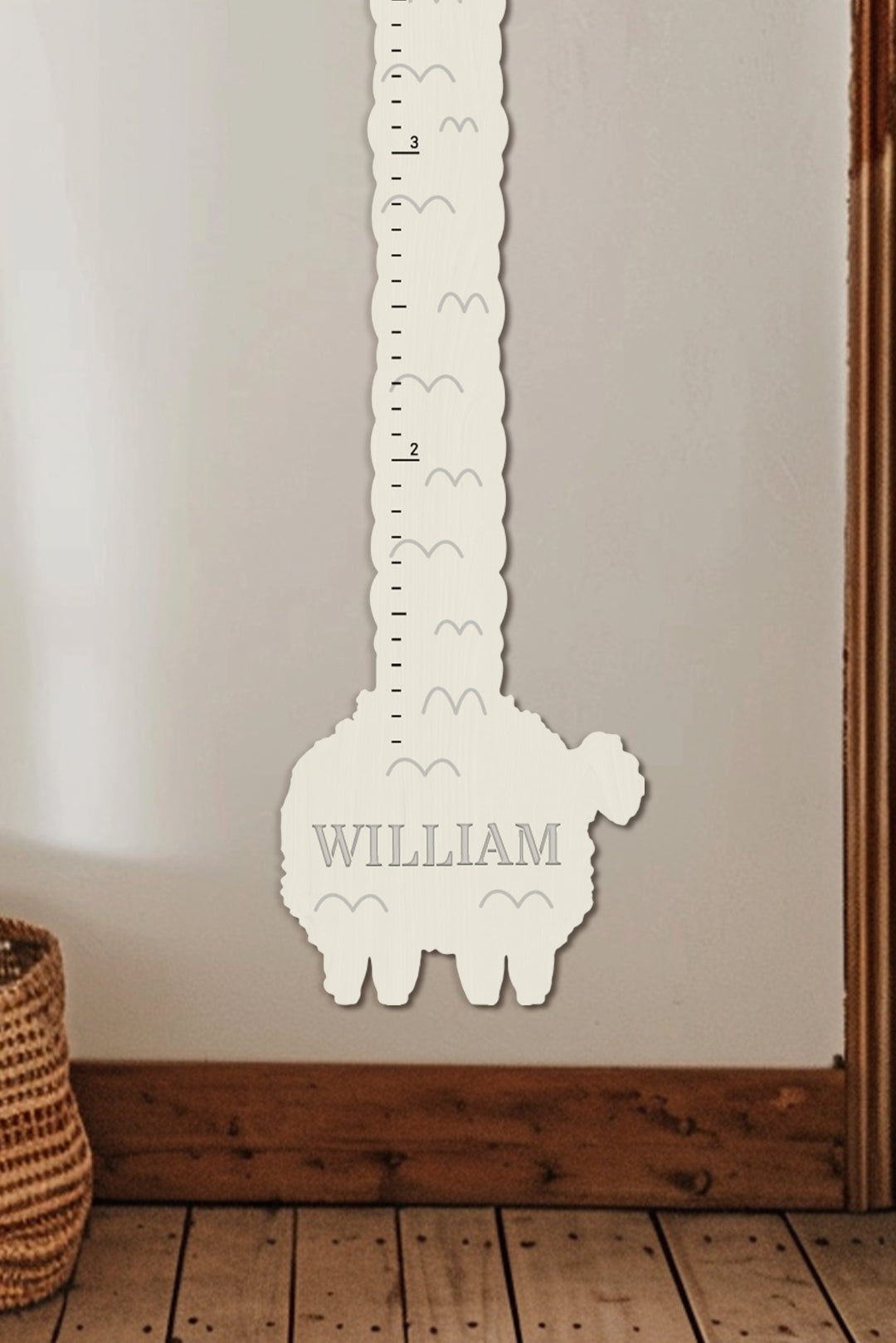 Personalized Wooden Llama Growth Chart Ruler