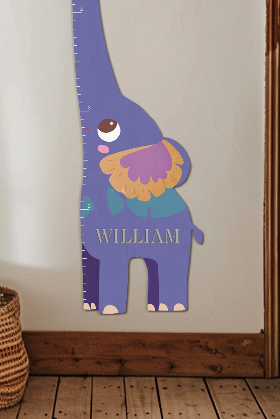 Personalized Wooden Elephant Growth Chart Ruler