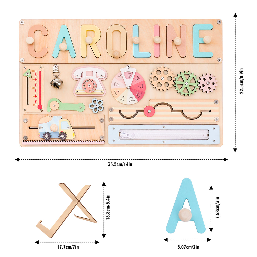 Personalized Montessori Busy Board for Kids