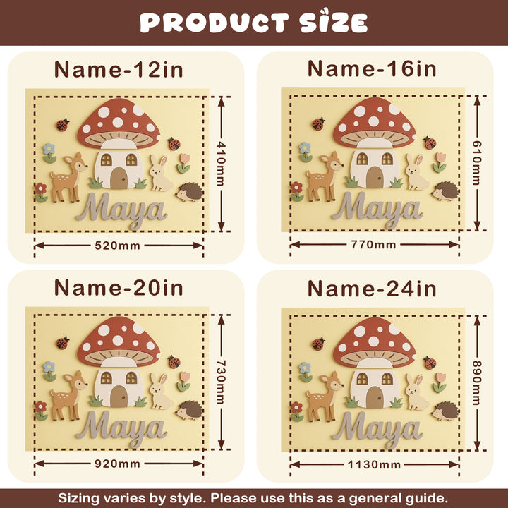 Personalized Wooden Nursery Name Sign – Animal Nursery Name Signs