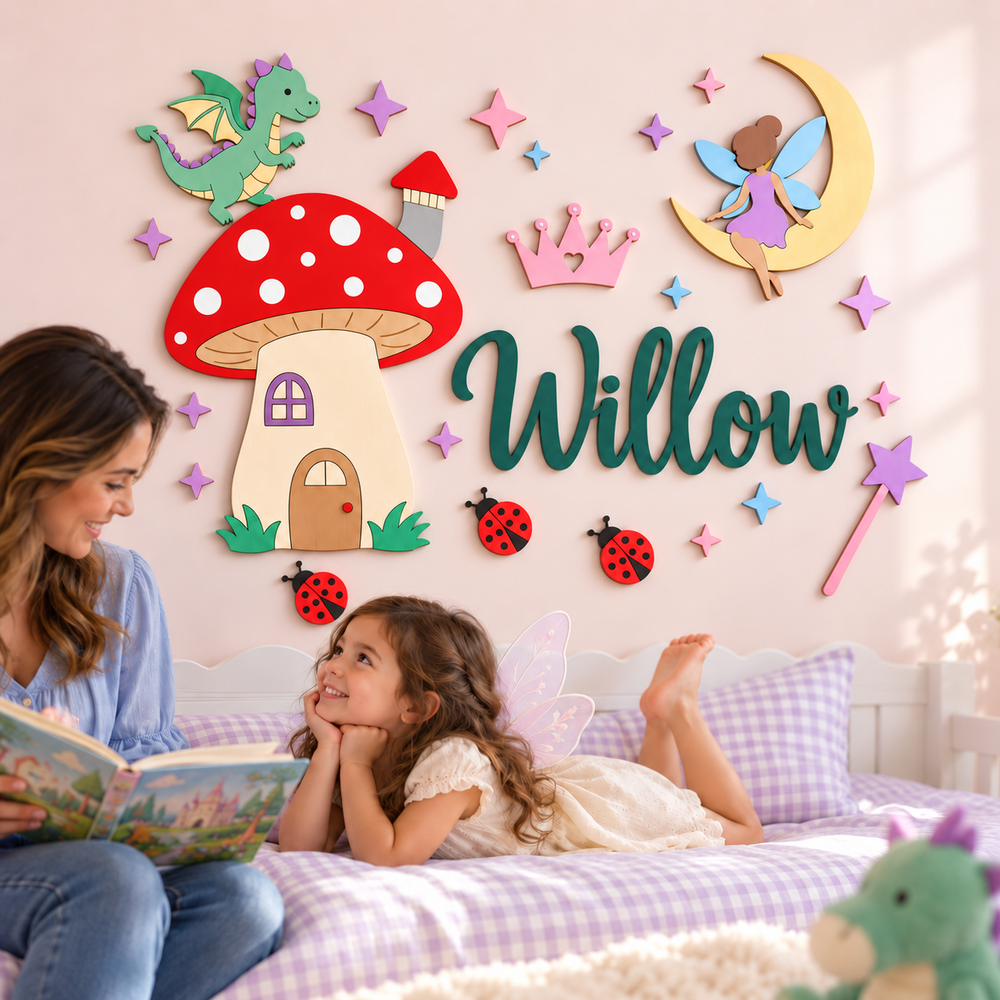 Personalized Wooden Nursery Name Sign Woodemon