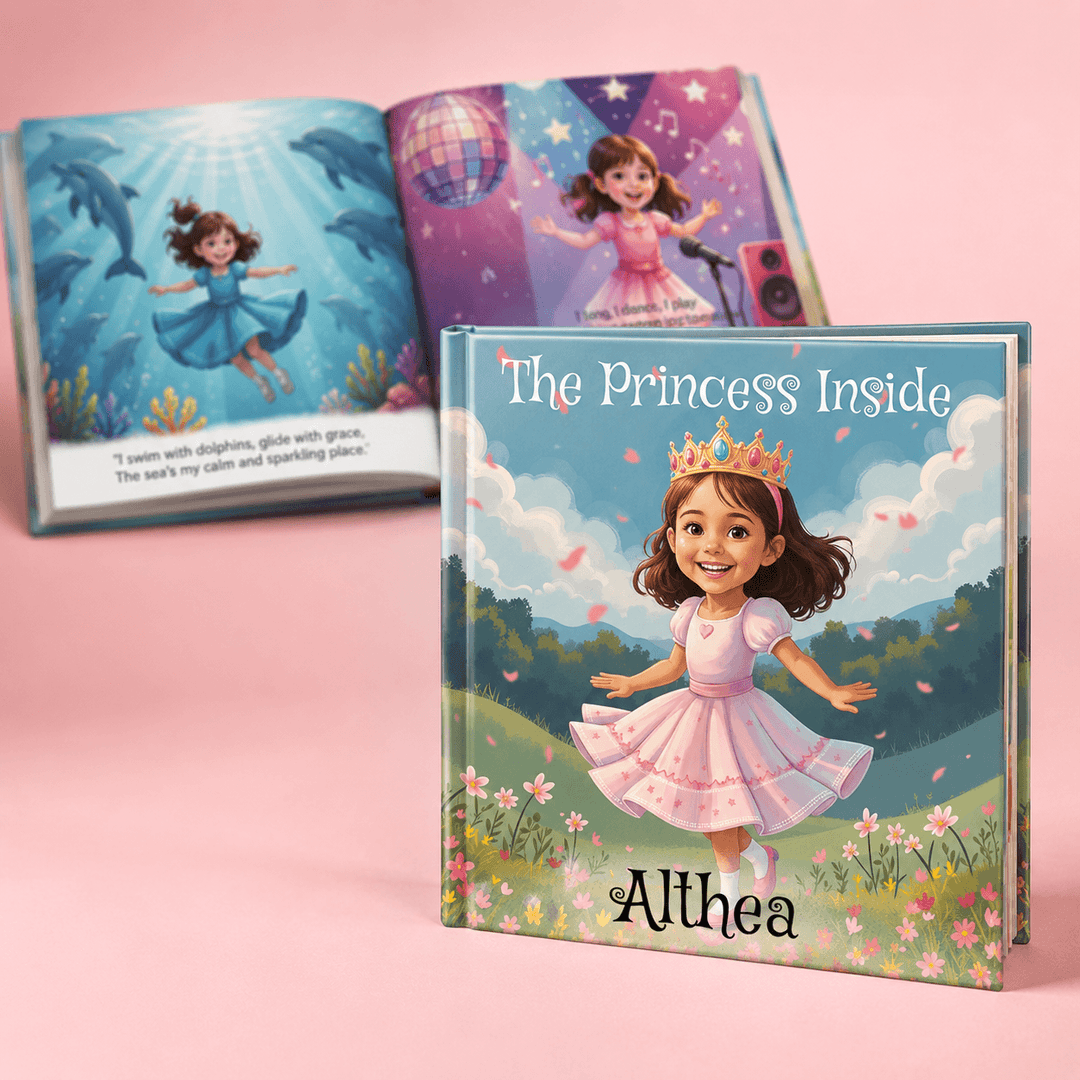 Personalized Little Princess Adventure Book for Kids Woodemon