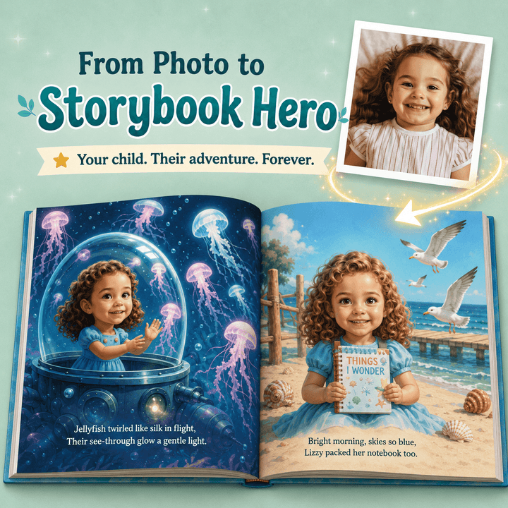 Personalized Ocean Adventure Story Book Woodemon