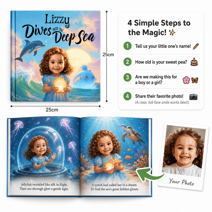 Personalized Ocean Adventure Story Book Woodemon