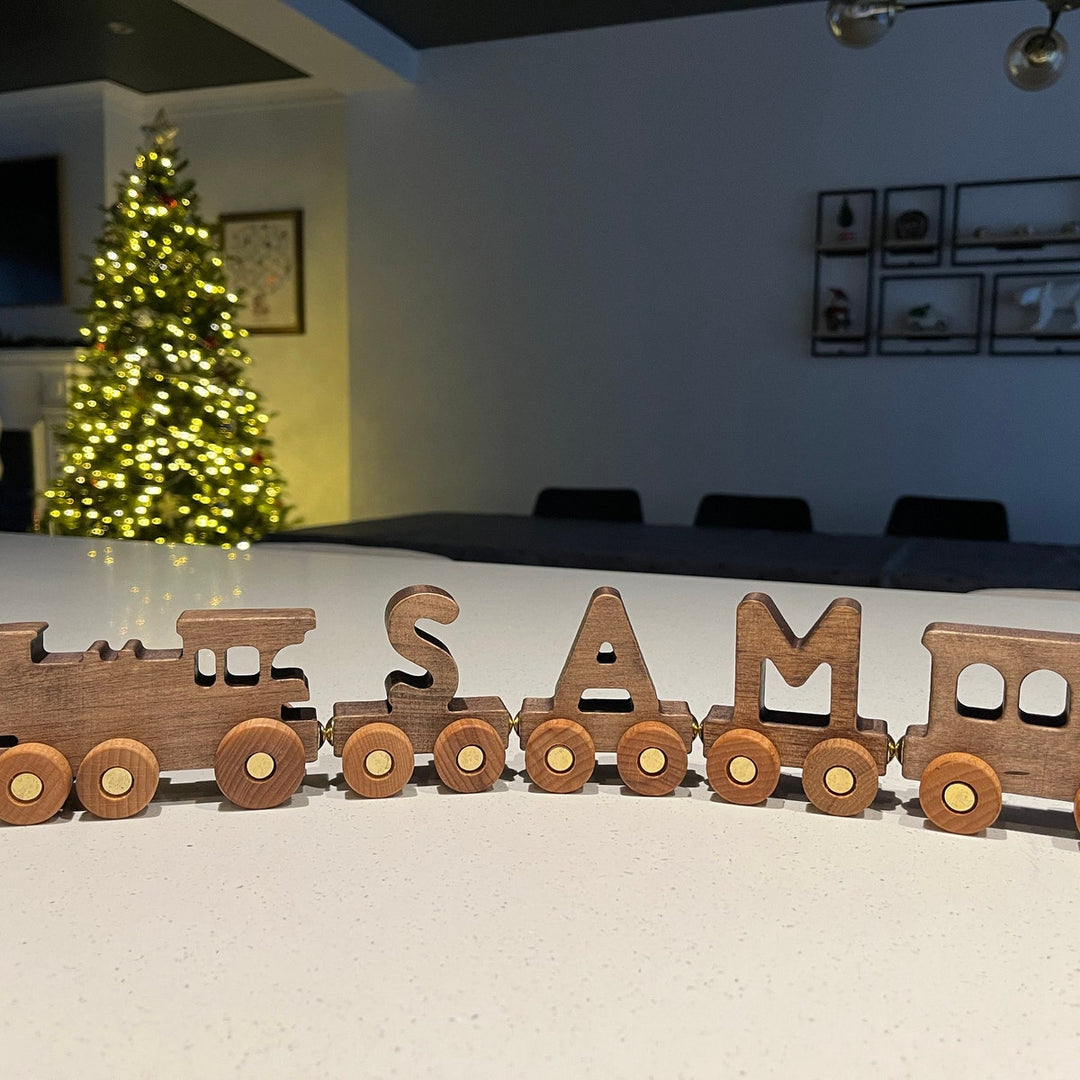 Personalized Wooden Train With Kids Name