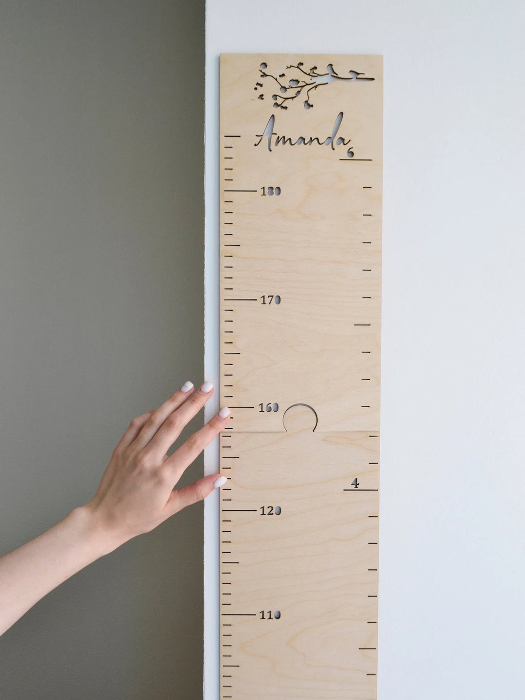 Personalized Wooden Baby Animals Growth Chart