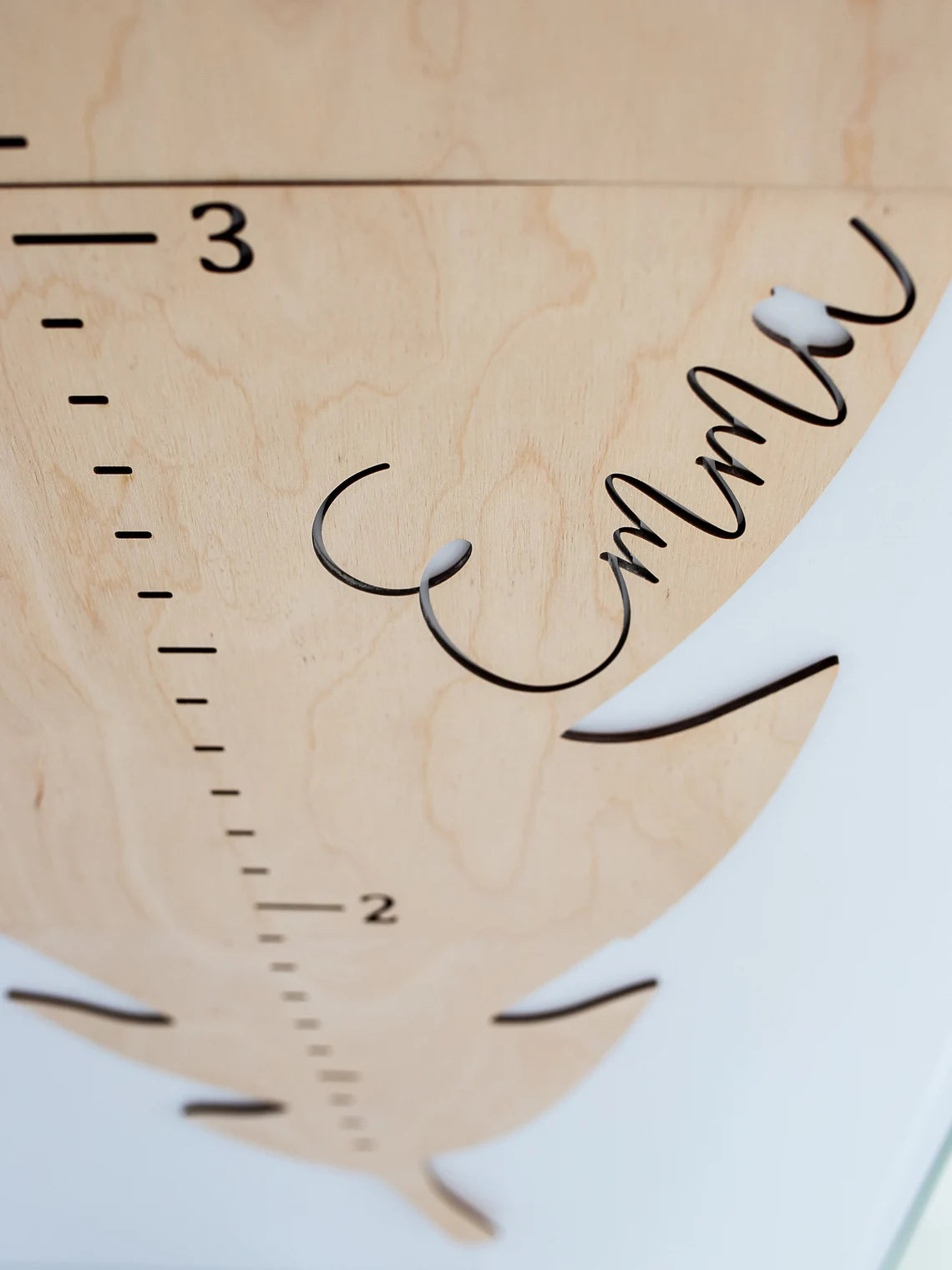 Personalized Wooden Baby Growth Chart - Leaf