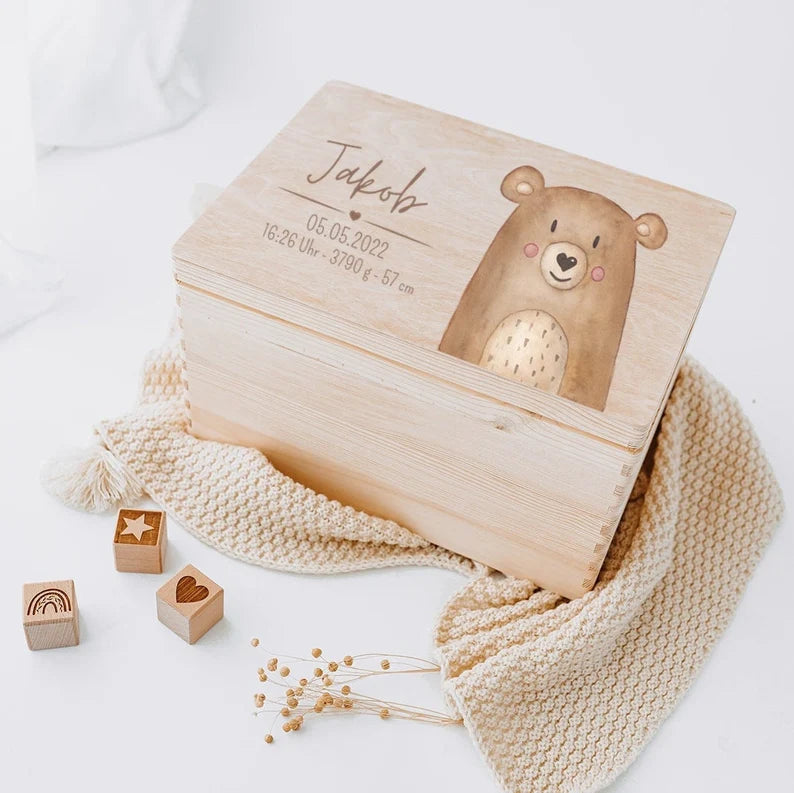 Personalized baby souvenir box