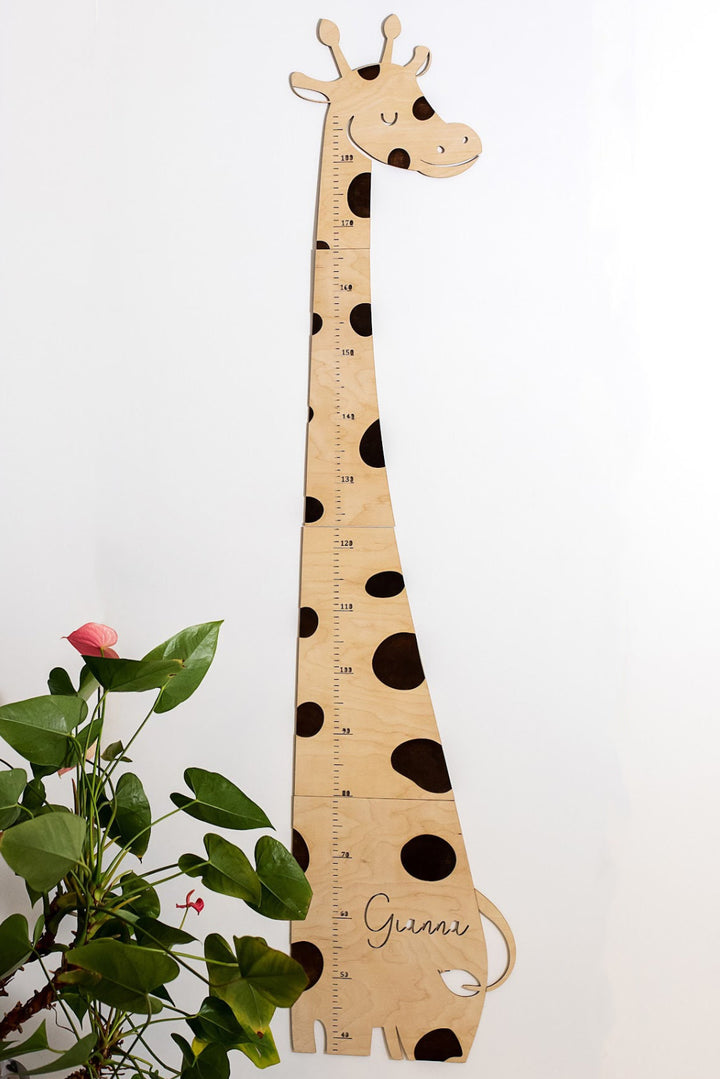 Personalized Wooden Giraffe Baby Height Chart