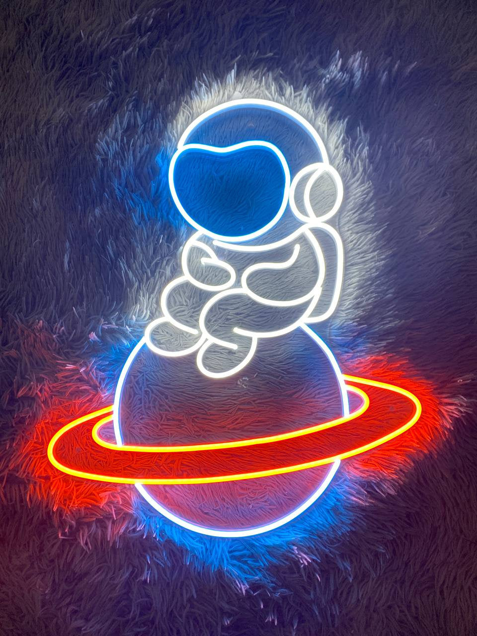 Astronaut on the planet Neon Sign