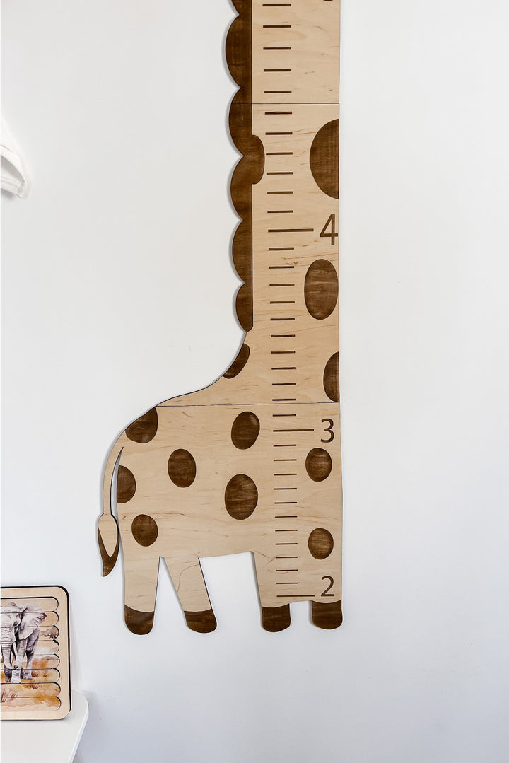 Wooden Baby Giraffe Growth Chart For Kids - Detail 2