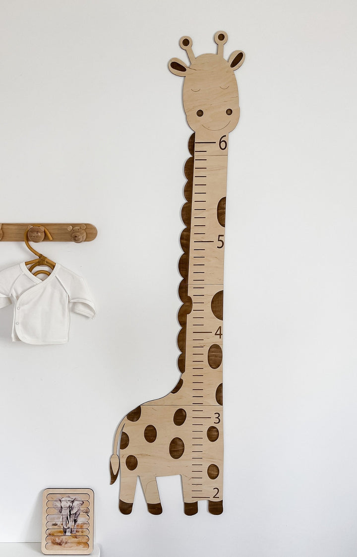 Wooden Baby Giraffe Growth Chart For Kids