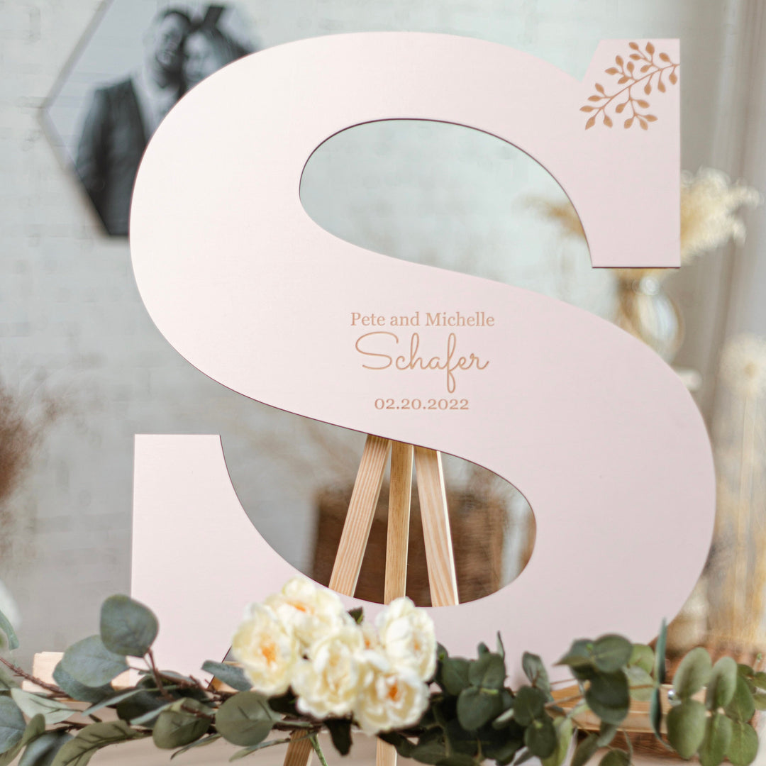Wooden Name Custom Baby Shower Letter Guest Book