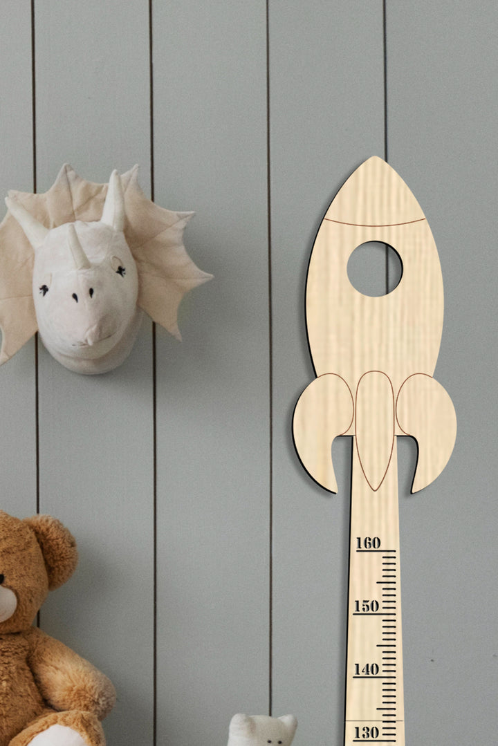 Wooden Baby Rocket Growth Chart Ruler - Detail 1