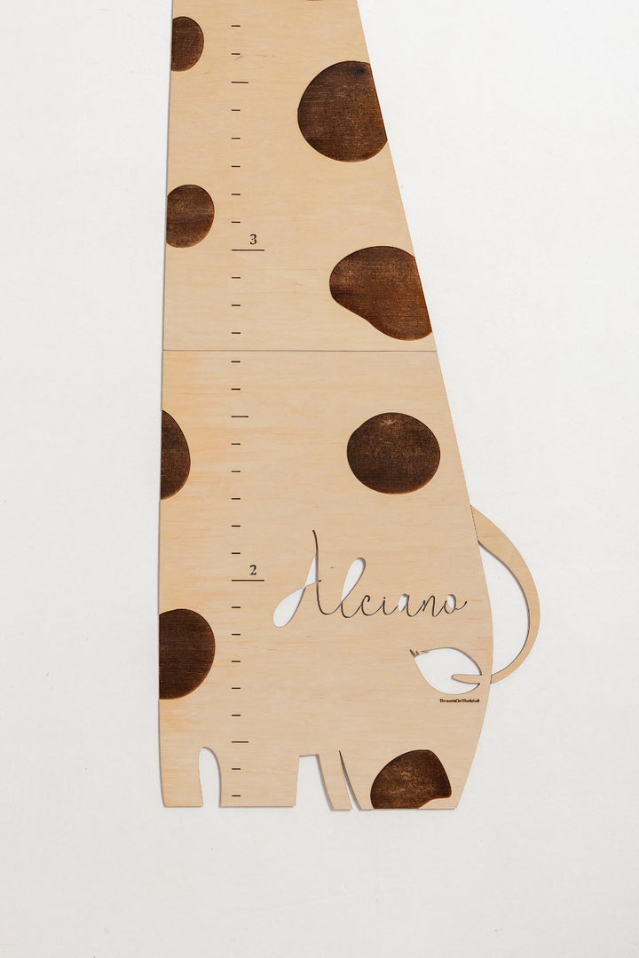 Personalized Wooden Giraffe Baby Height Growth Chart - Detail 1