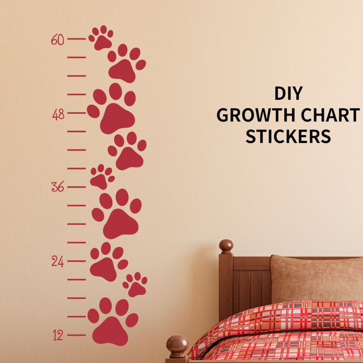 Bedroom Wall Art Growth Chart Stickers for Kids