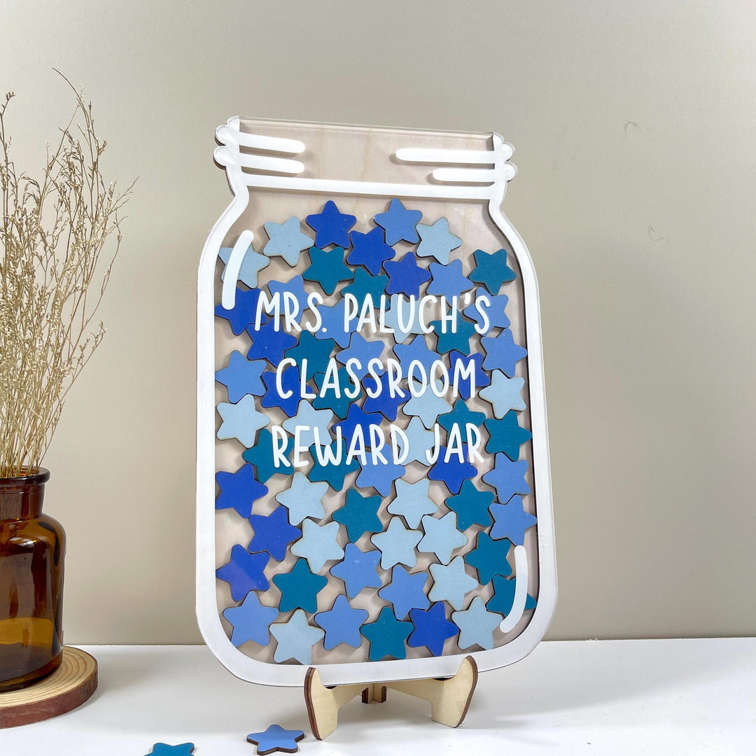 Personalized Kids Reward Jar with Stand