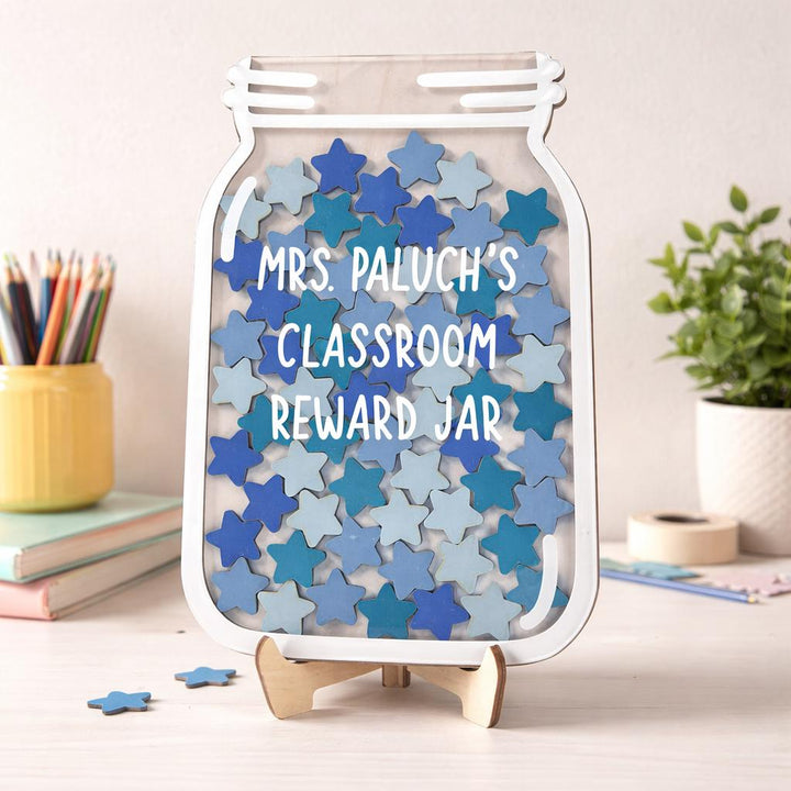 Personalized Kids Reward Jar with Stand