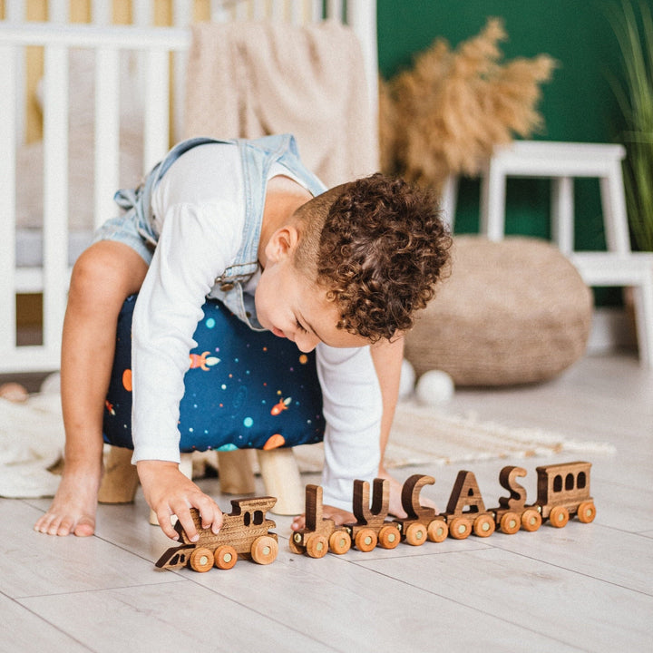 Personalized Wooden Train With Kids Name