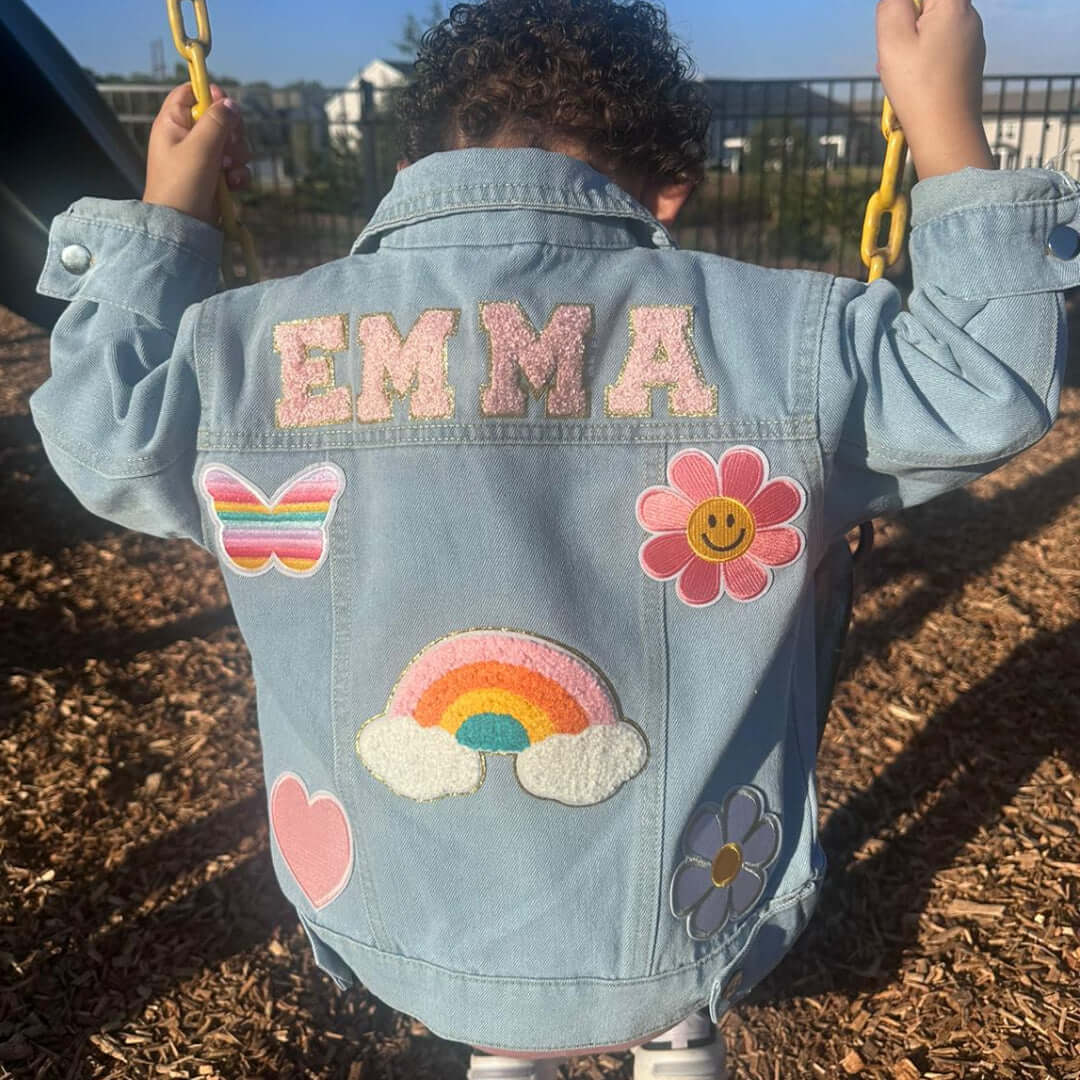 Personalized Patch Denim Jacket – Woodemon - Main Image
