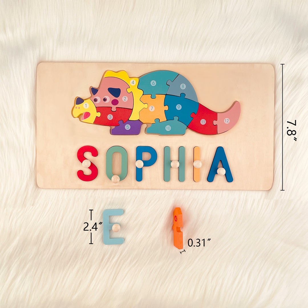 Wooden Animals Name Puzzle For Toddler