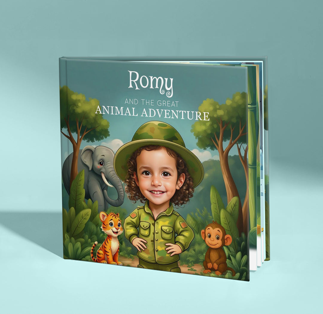 Personalized Animal Adventure Story Book for Kids Woodemon