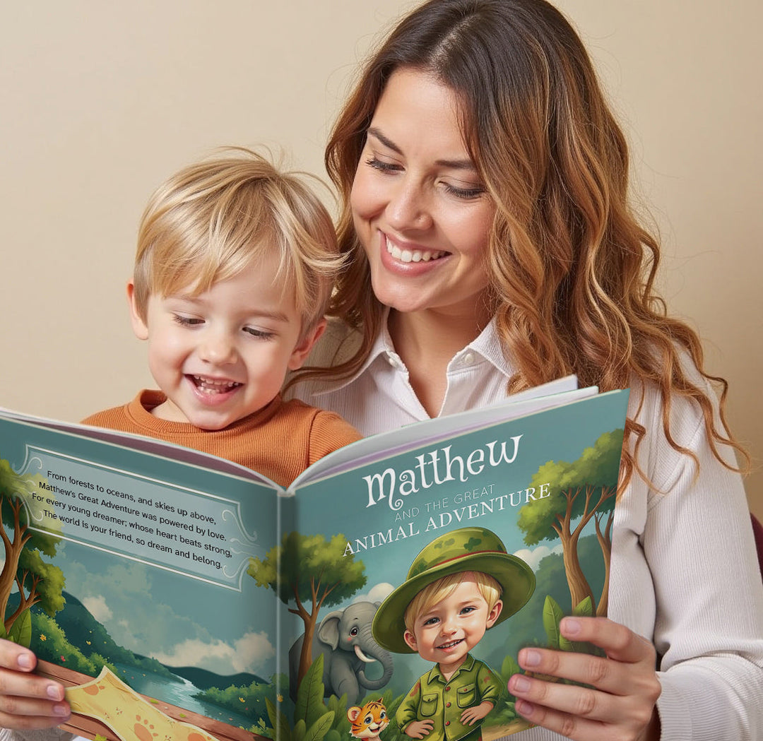 Personalized Animal Adventure Story Book for Kids Woodemon