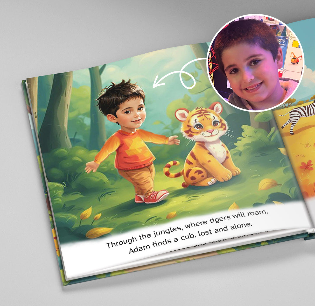 Personalized Animal Adventure Story Book for Kids Woodemon