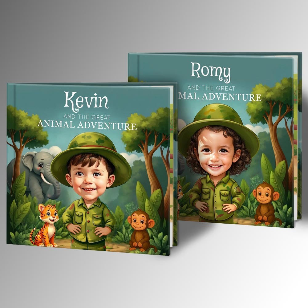 Personalized Animal Adventure Story Book for Kids Woodemon