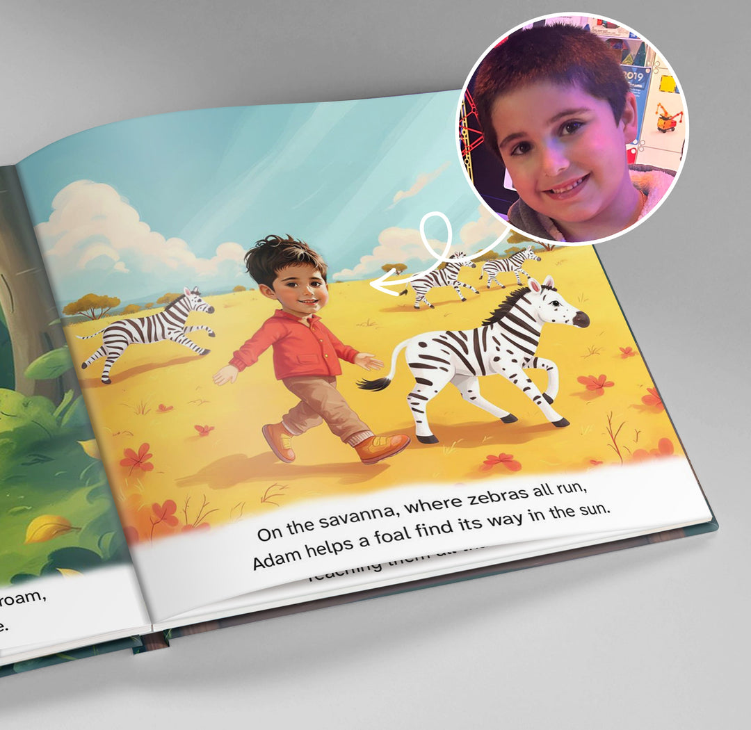 Personalized Animal Adventure Story Book for Kids Woodemon