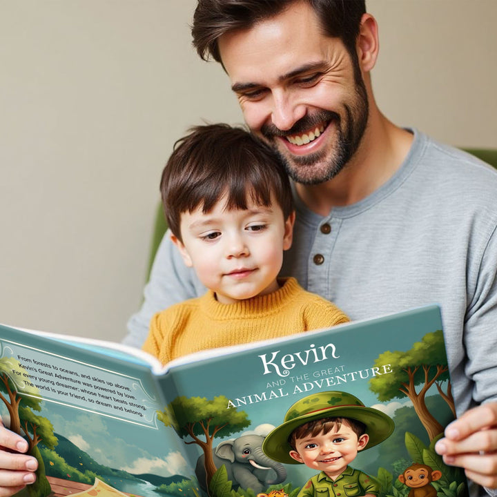 Personalized Animal Adventure Story Book for Kids Woodemon