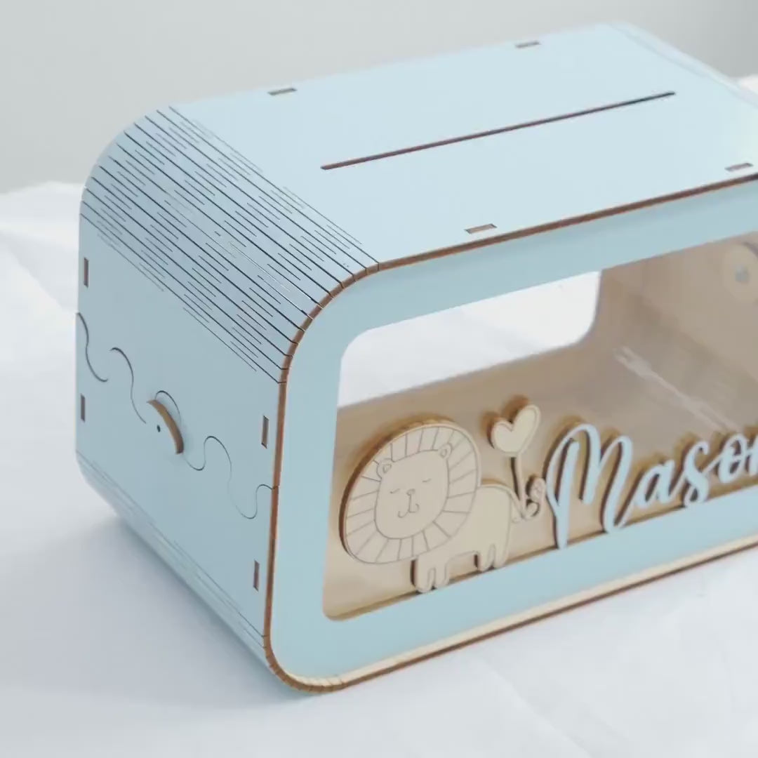 Personalized Wooden Piggy Bank Gifts for Kids