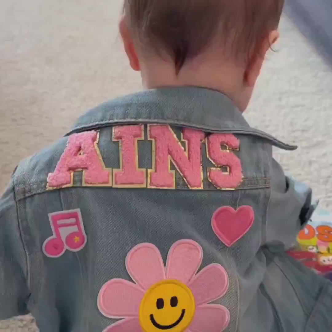 Personalized Kids Patch Denim Jacket