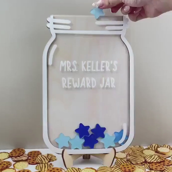 Personalized Kids Reward Jar with Stand