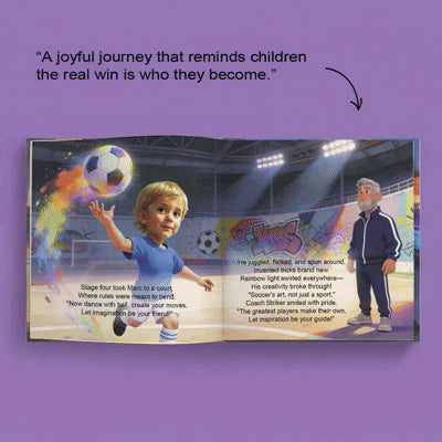 Personalized Soccer Adventure Story Book Woodemon