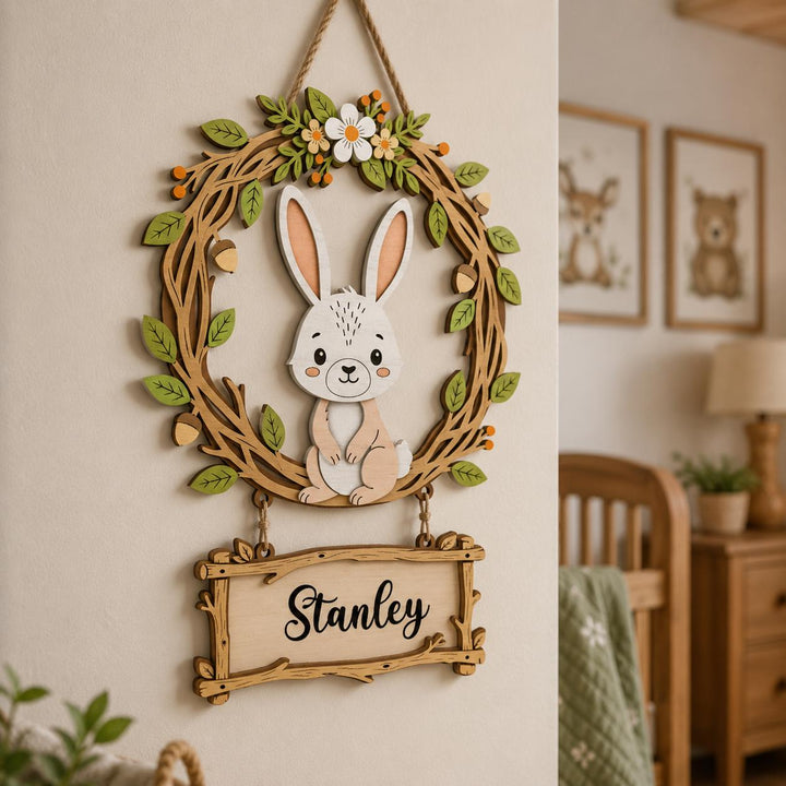 Personalized Bunny Nursery Name Sign